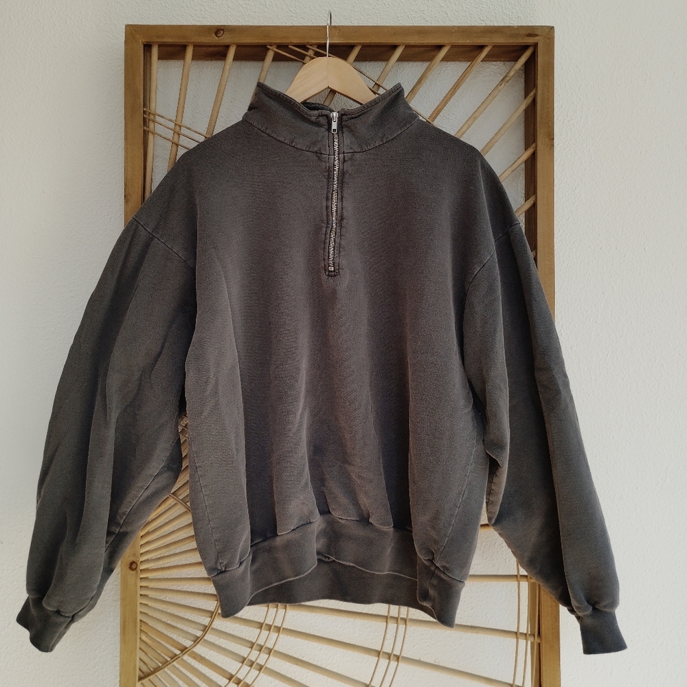 ** ON HOLD** Los Angeles Apparel Half Zip Pullover Sweatshirt/ Size Large - Picture 5 of 14